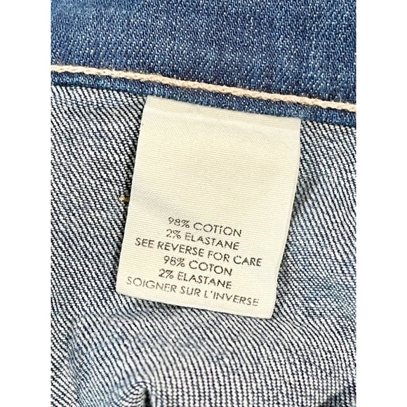 Elizabeth and James Jefferson Button Up Flare Jeans Mid Rise Medium Wash Size 25 - Picture 8 of 14